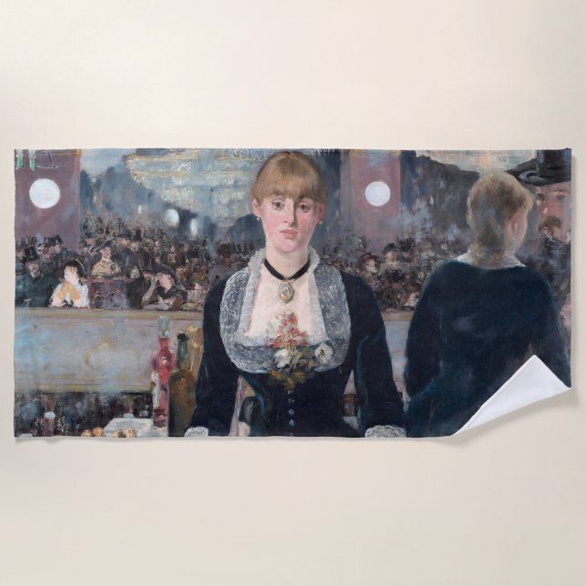 Toalla De Playa Edouard Manet - Un bar en el Folies-Bergere (Anverso)