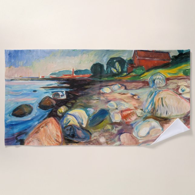 Toalla De Playa Edvard Munch - Shore with Red House (Anverso)