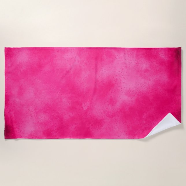 Toalla De Playa Efecto de nube de cielo magenta (Anverso)