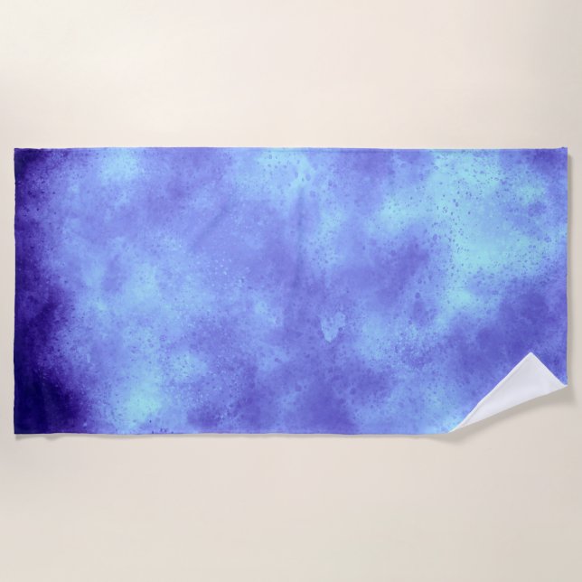 Toalla De Playa Efecto Nube de tormenta azul (Anverso)