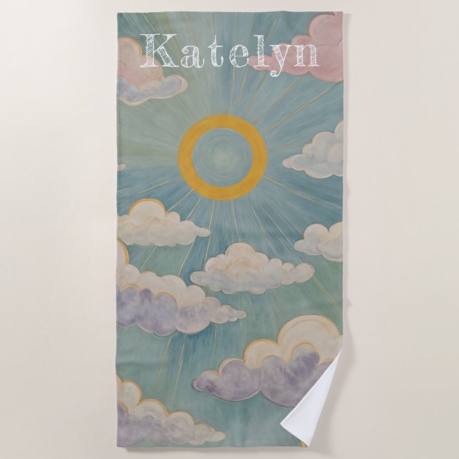 Toalla De Playa El abrazo de Daybreak personalizado (Anverso)