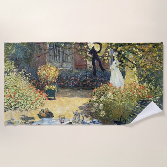 Toalla De Playa El almuerzo Claude Monet (Anverso)