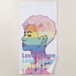 Toalla De Playa El amor es amor