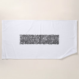 Toalla De Playa El amor es suficiente frontera (por William Morris