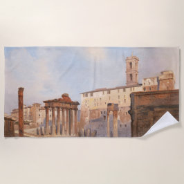 Toalla De Playa El antiguo Foro Romano (de Ippolito Caffi)