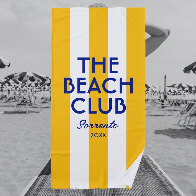 Toalla De Playa El Beach Club Sorrento Yellow Cabana Stripe (Subido por el creador)