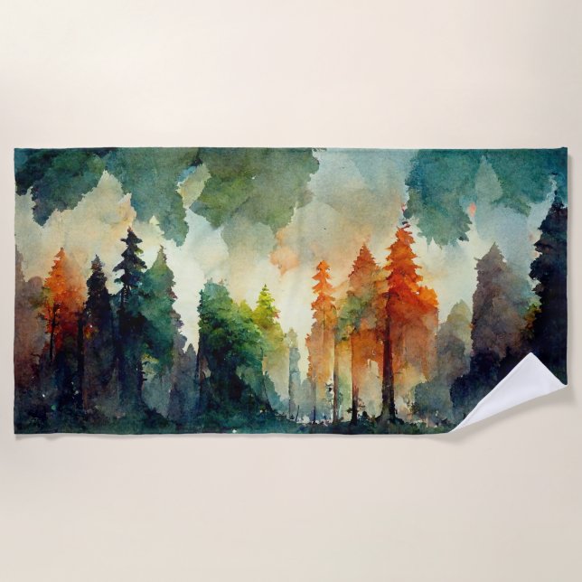 Toalla De Playa El bosque (naturaleza) (Anverso)