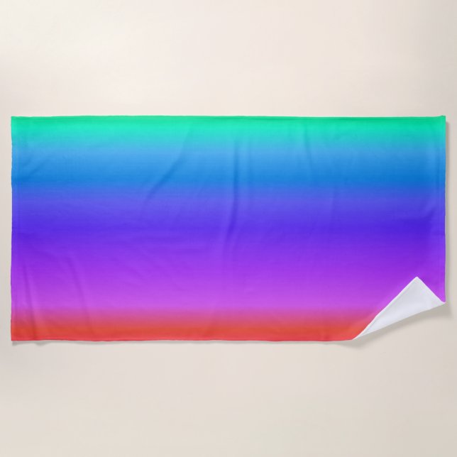 Toalla De Playa El brillante arcoiris pastel (Anverso)