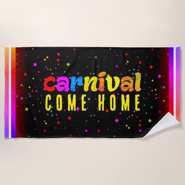 TOALLA DE PLAYA EL CARNAVAL LLEGA A CASA (Anverso)