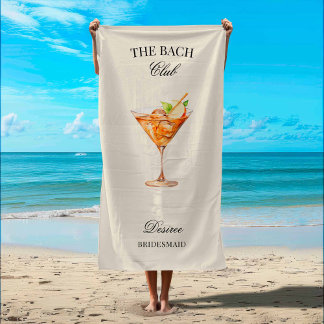 Toalla De Playa El club Bach Apple Cocktail Bachelorette