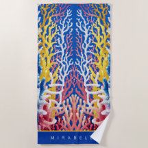 El coral blanco y rosa vibrante del océano persona