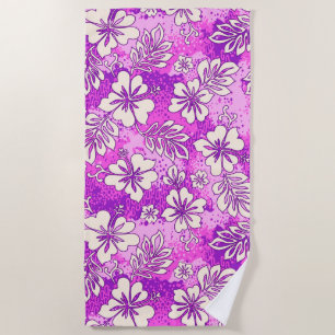 Toalla De Playa El corazón hawaiano de Pua Aloha modelado Hibiscus