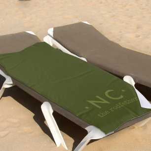 Toalla De Playa El Ejército Rodfather Green Khaki Monogram Fisherm