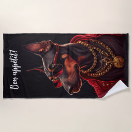 Toalla De Playa El encanto de Doberman