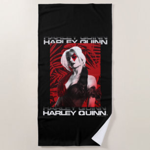 Toalla De Playa El escuadrón suicida   Retrato de Harley Quinn Red