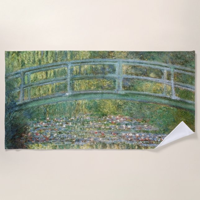 Toalla De Playa El estanque de lirio de agua | Pintura francesa vi (Anverso)