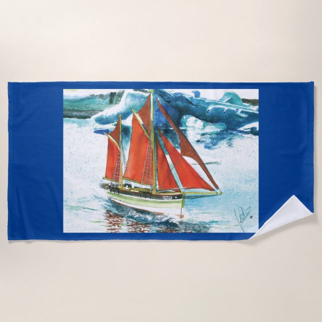 Toalla De Playa El Eyrún hace agua abierta (Anverso)