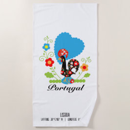 Toalla De Playa El gallo portugués