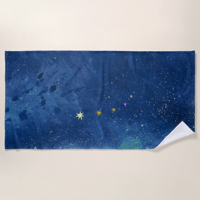 Toalla De Playa El Ilustracion Starry Sky (Anverso)