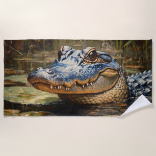 Toalla De Playa El lagarto de Everglades