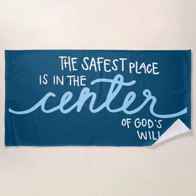 Toalla De Playa El lugar más seguro (Anverso)