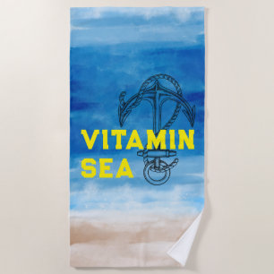 Toalla De Playa "El mar de la vitamina: perfecto para el verano de