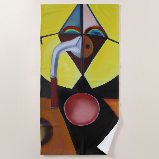 Toalla De Playa El Médico de la peste - Pintura de petróleo (Anverso)