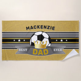 Toalla De Playa El Mejor Papá del Mundo Faux Fútbol Deporte