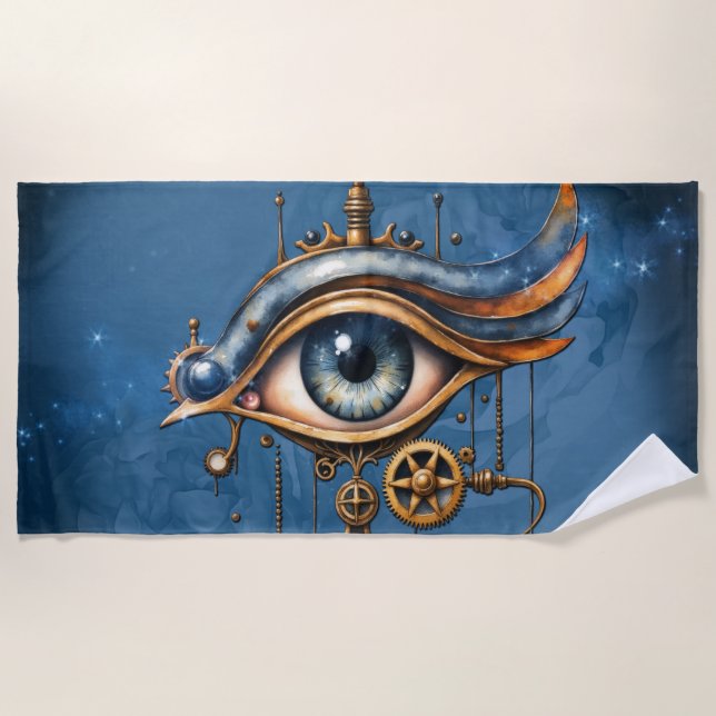 Toalla De Playa El ojo mirante del universo (Anverso)