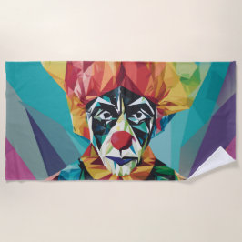 Toalla De Playa el Payaso geométrico
