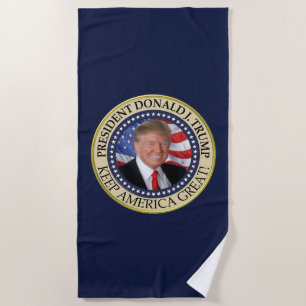 Toalla De Playa El presidente Donald Trump 2020 hace grande a Esta