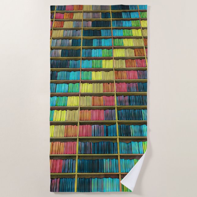 Toalla De Playa El regalo de los amantes de la biblioteca (Anverso)