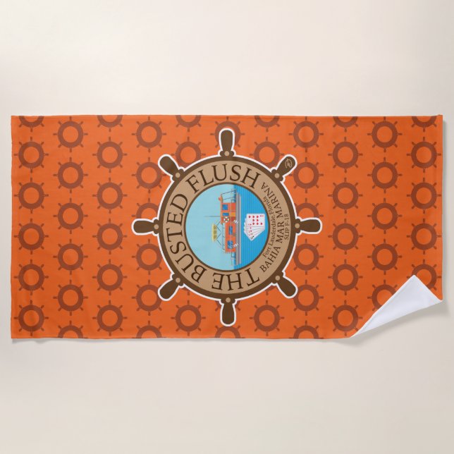 Toalla De Playa El rubor (Naranja) - (Anverso)