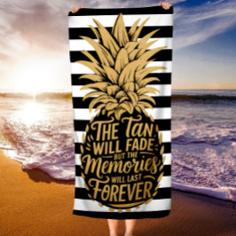 Toalla De Playa El Tan Se Desvanecerá Pero Los Recuerdos Durarán