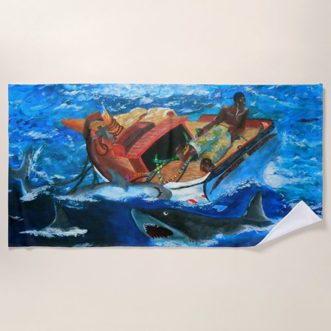 Toalla De Playa El torrente del golfo de Winslow Homer fue revisad (Anverso)
