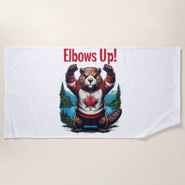 Toalla De Playa Elbows Up Canada (Anverso)
