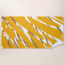 Toalla De Playa Elegancia del pincel dorado