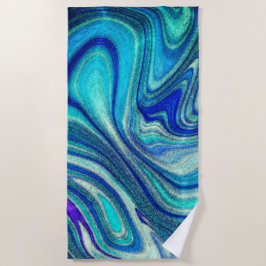 Toalla De Playa Elegante Aquamarine Paua Rainbow Shell inspirado