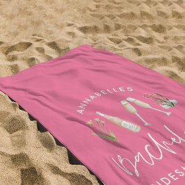 Toalla De Playa elegante cóctel de cóctel florido de chicharrón ro