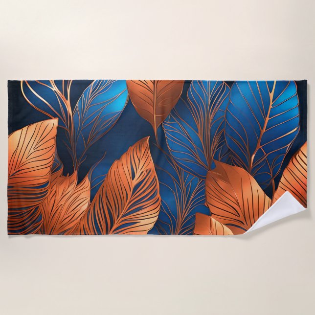 Toalla De Playa Elegante diseño de la naturaleza de la floración a (Anverso)