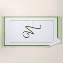 Elegante Monograma de Letra en Script con Borde Ve