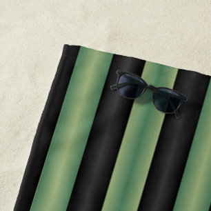 Toalla De Playa Elegante Sabor de Oliva Vintage Verde Negro 3D Str