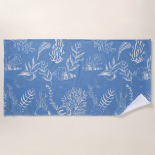 Toalla De Playa Elegante toile azul oceánico