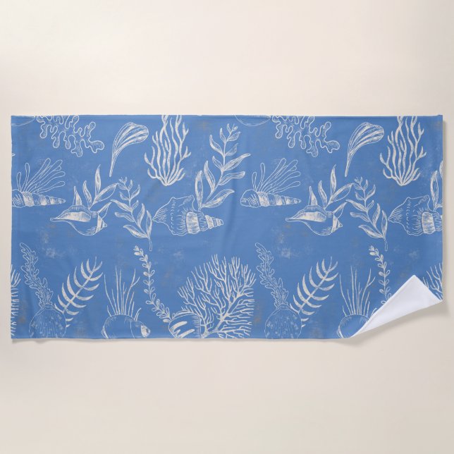 Toalla De Playa Elegante toile azul oceánico (Anverso)