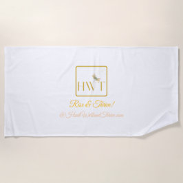 Toalla De Playa Elegante y Inspiradora colección de oro de HWT