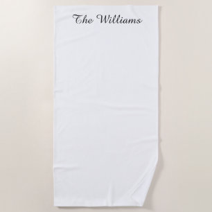 Toalla de playa elegante y personalizada