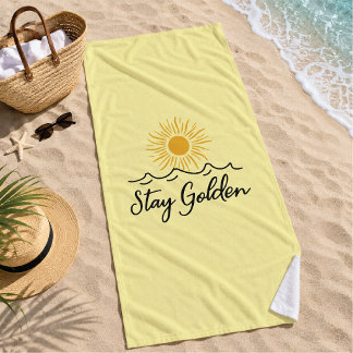 Toalla de playa ElegaStay Golden – Suave, elegante