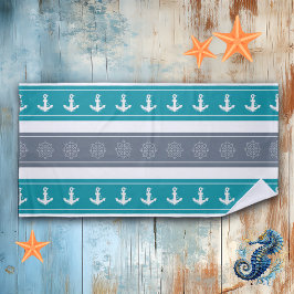 Toalla De Playa Elementos del barco de patrón nautico