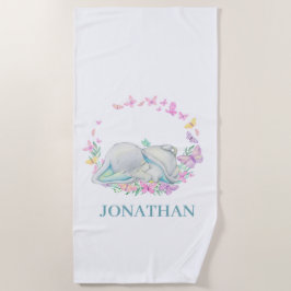 Toalla de playa Elephant AZUL BUTTERFLY