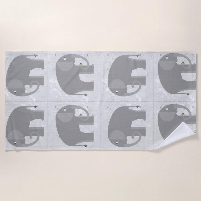 Toalla de playa Elephants (Anverso)